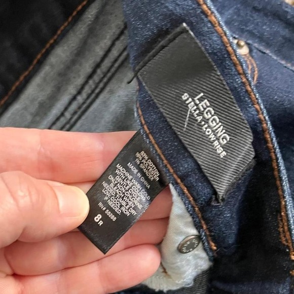 Express Dark Wash Vintage Skinny Jeans – Low Rise, Skinny Leg - Picture 2 of 4